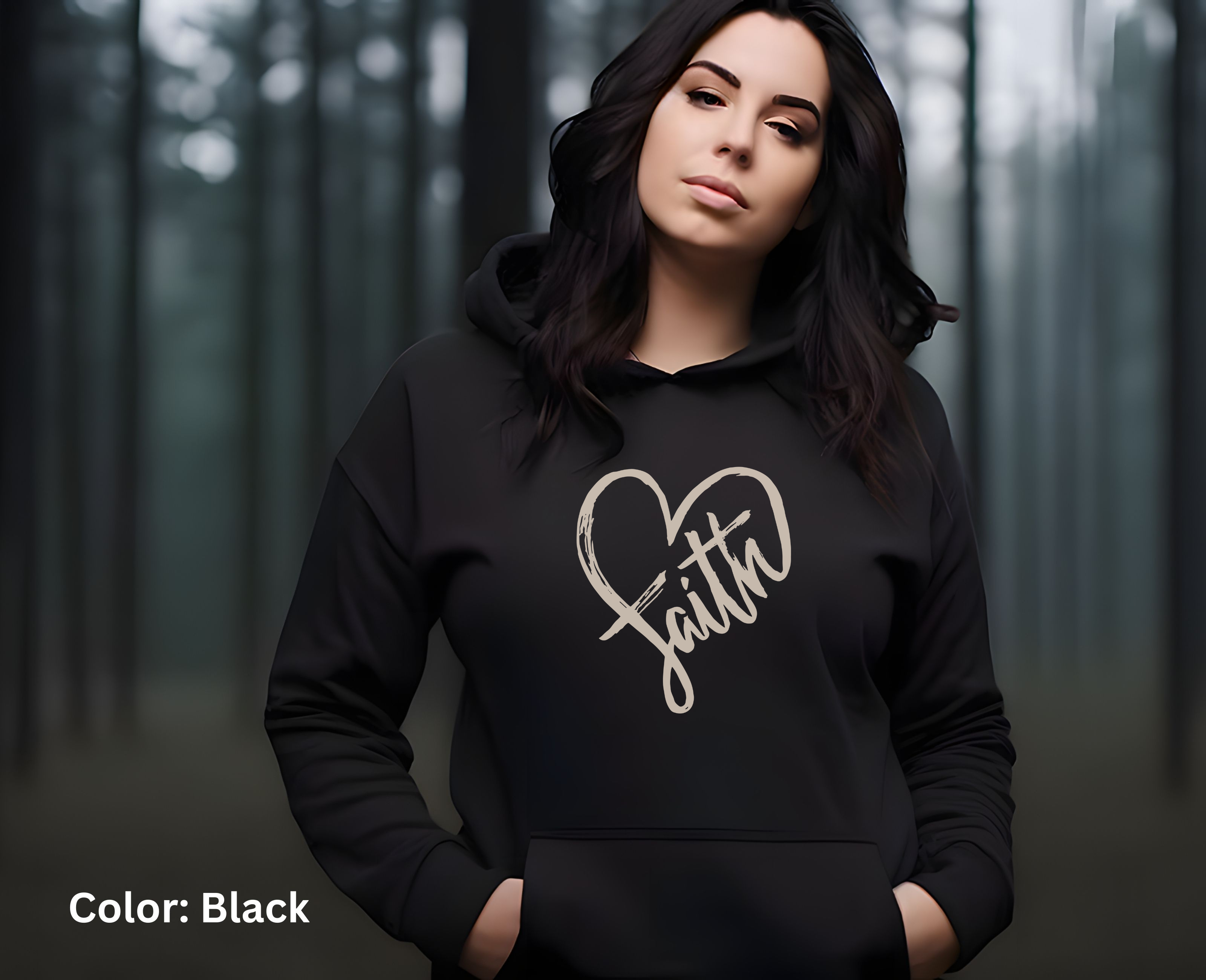 hoodie, hooded sweatshirt, sweatshirt, faith, heart, Jesus, spiritual, spirituality, christian, religious, religion, black hoodie