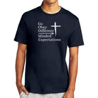 faith shirt, dark blue shirt, God shirt, graphic tee, t-shirt, Christian shirt, drip, religious, religion, faith, God